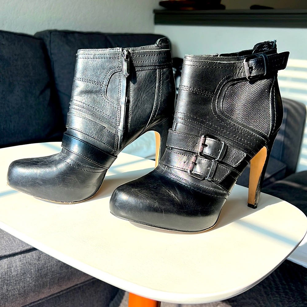 Sam Edelman black high heel boots